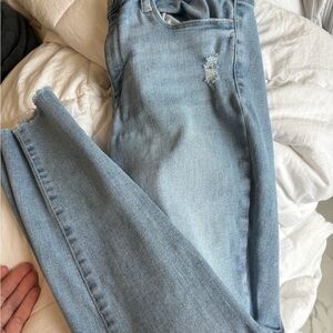 GAP Blue Jeggings with Distressed Details